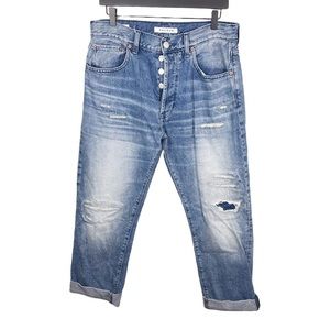 Pacsun Men's Vintage Loose Distressed Ripped Denim Jeans Waist Size 32